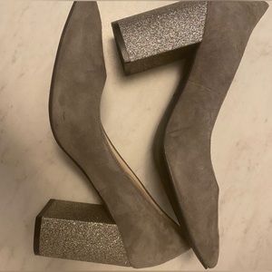Cole Hann glitter & suede heel